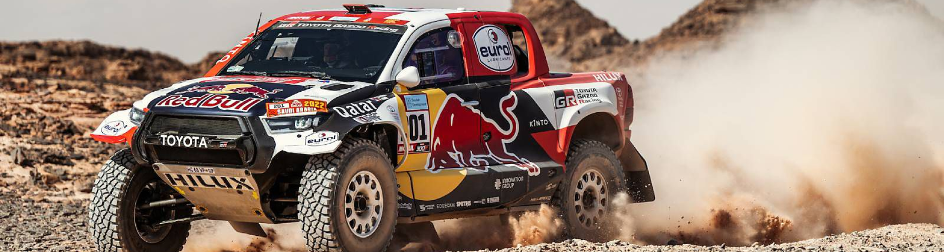 Изображение на странице НАССЕР АЛЬ-АТТИЯ ЗА РУЛЕМ TOYOTA HILUX СТАЛ ПОБЕДИТЕЛЕМ РАЛЛИ-РЕЙДА «ДАКАР-2022» Тойота Центр Абакан